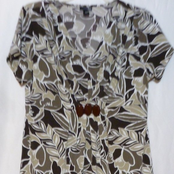 Multicolored East 5th Beautiful V- neck Blouse - Picture 1 of 9